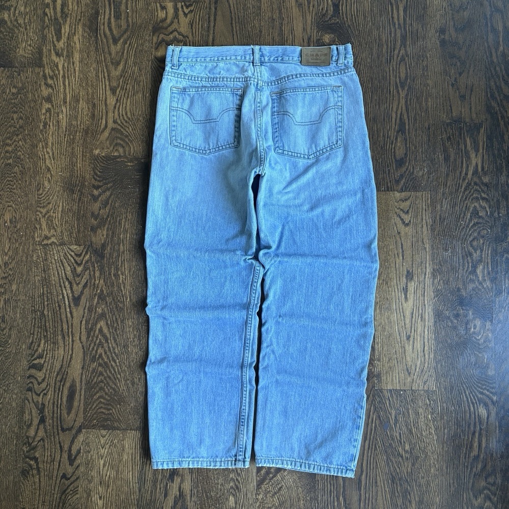 Vtg Chaps Ralph Lauren Jeans 34x30 Light Wash Baggy Loose Fit Y2K Skater Denim
